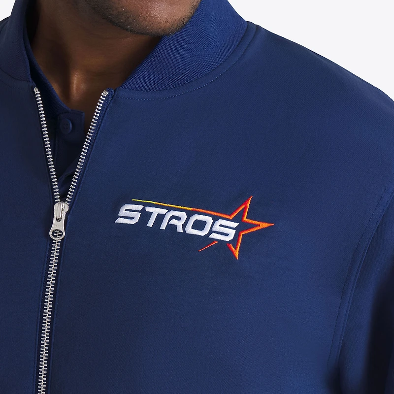 Men's Nike Navy Houston Astros 2025 City Connect Authentic Collection Full-Zip Bomber Jacket