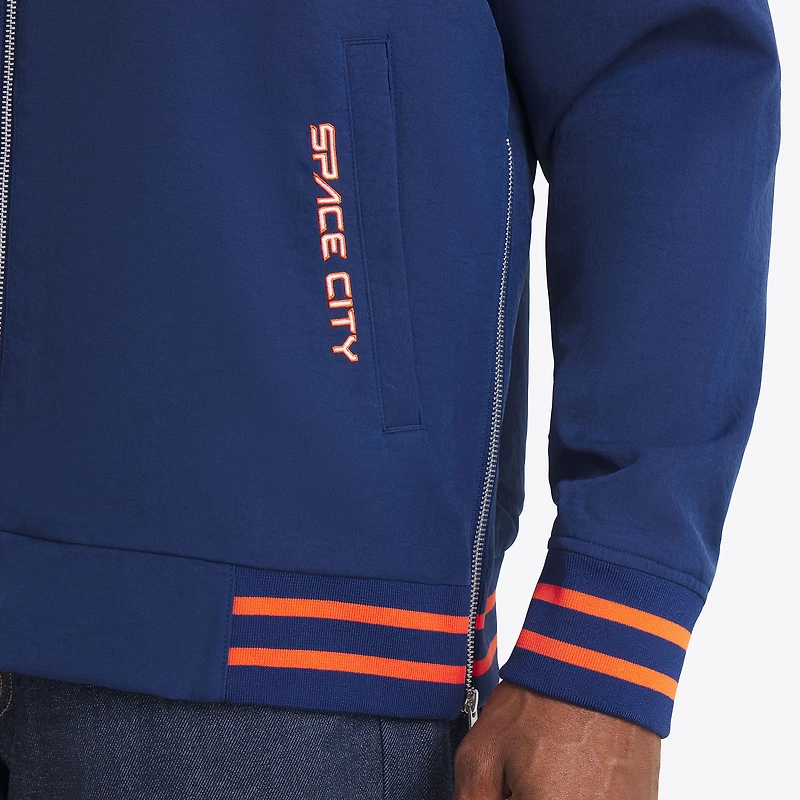 Men's Nike Navy Houston Astros 2025 City Connect Authentic Collection Full-Zip Bomber Jacket