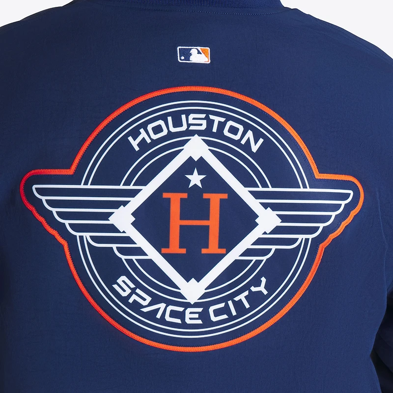 Men's Nike Navy Houston Astros 2025 City Connect Authentic Collection Full-Zip Bomber Jacket