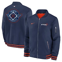 Men's Nike  Navy Houston Astros 2025 City Connect Authentic Collection Full-Zip Bomber Jacket