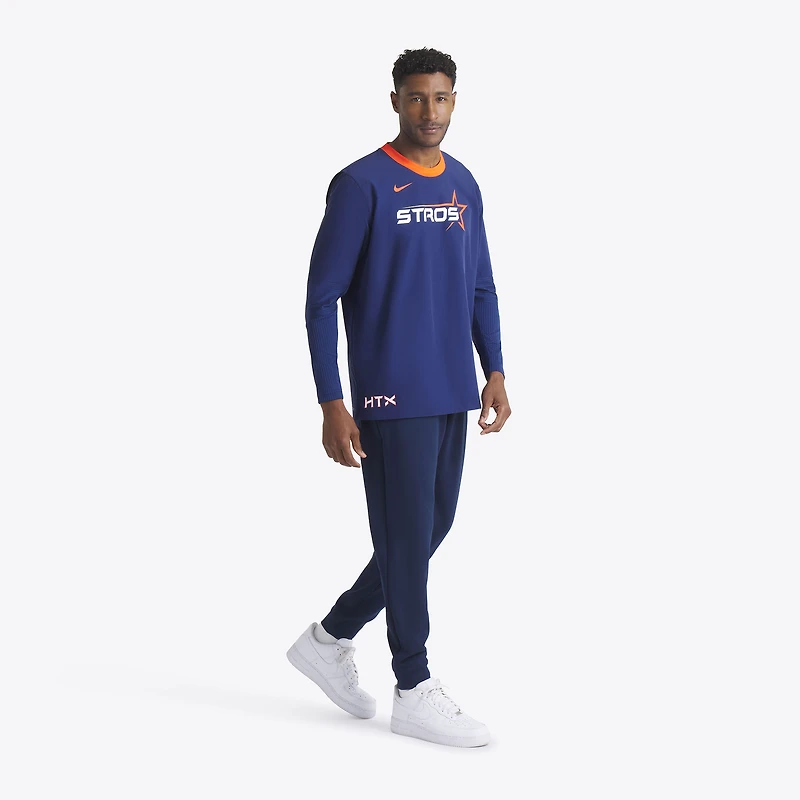 Haut à manches longues Nike bleu marine Houston Astros 2025 City Connect Authentic Collection pour homme, léger et performant