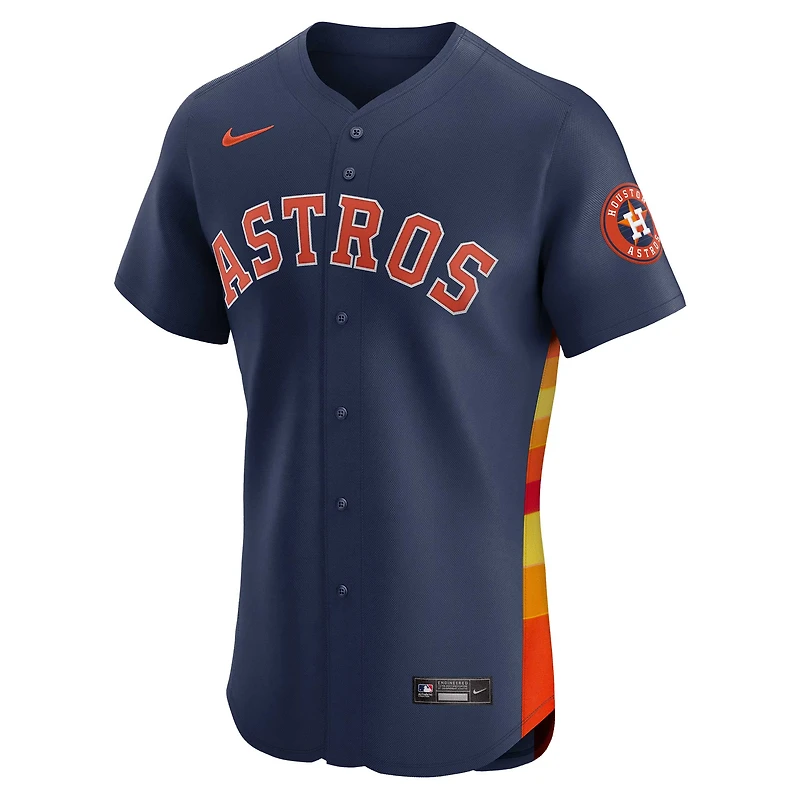 Maillot Nike bleu marine Houston Astros Alternate Vapor Premier Elite Patch pour homme