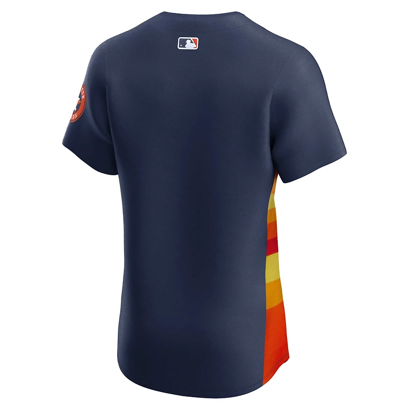 Men's Nike Navy Houston Astros Alternate Vapor Premier Elite Patch Jersey