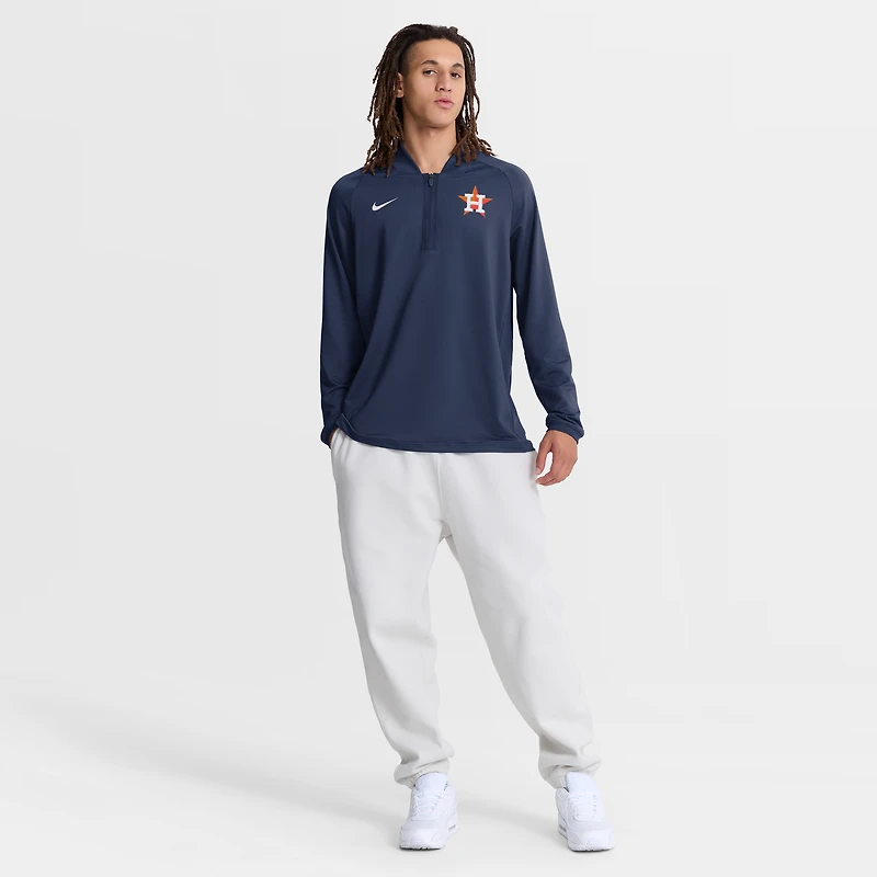 Men's Nike Navy Houston Astros Authentic Collection Dri-FIT Raglan Half-Zip Pullover