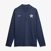 Men's Nike Navy Houston Astros Authentic Collection Dri-FIT Raglan Half-Zip Pullover
