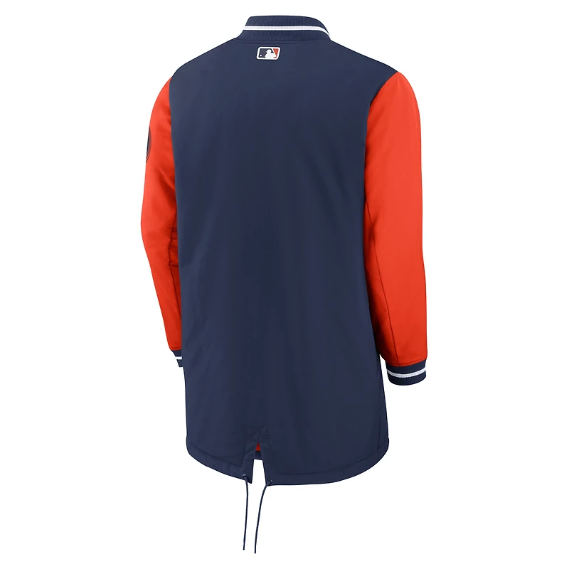 Veste entièrement zippée Nike bleu marine Houston Astros Authentic Collection Dugout Performance pour homme