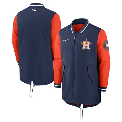 Veste entièrement zippée Nike bleu marine Houston Astros Authentic Collection Dugout Performance pour homme