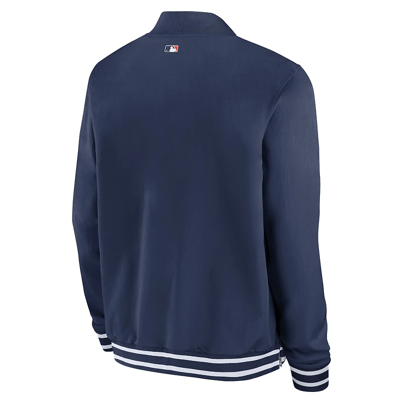 Men's Nike Navy Houston Astros Authentic Collection Full-Zip Bomber Jacket