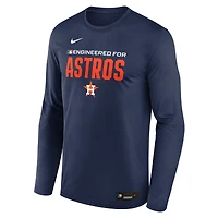 Men's Nike Navy Houston Astros Authentic Collection Legend Dri-FIT Long Sleeve T-Shirt