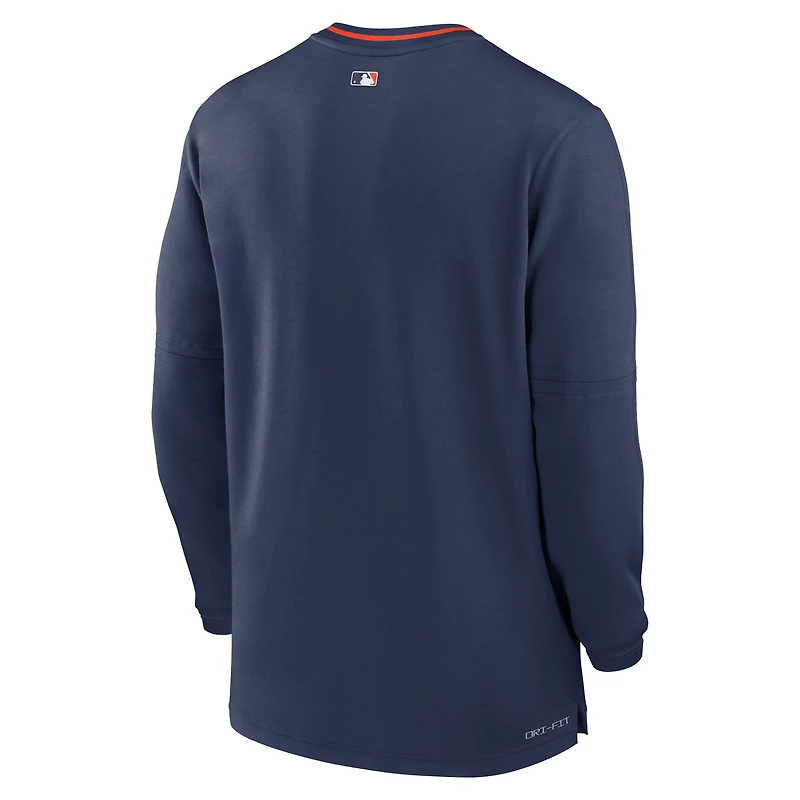 Haut Nike bleu marine Houston Astros Authentic Collection Performance à demi-zip pour homme