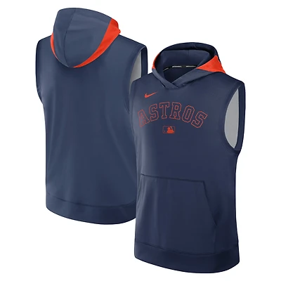 Men's Nike Navy Houston Astros Authentic Collection Performance Sleeveless Pullover Hoodie