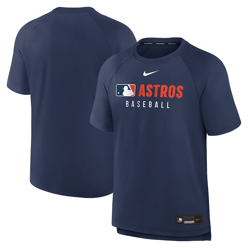 Men's Nike Navy Houston Astros Authentic Collection Pregame Raglan Dri-FIT T-Shirt