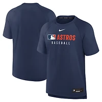 Men's Nike Navy Houston Astros Authentic Collection Pregame Raglan Dri-FIT T-Shirt