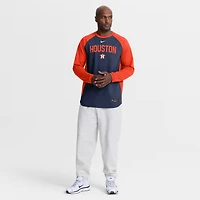 Men's Nike Navy Houston Astros Authentic Collection Raglan Dri-FIT Sweatshirt