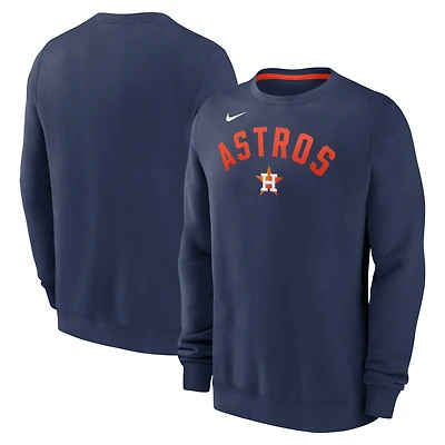 Sweat-shirt Nike bleu marine Houston Astros Classic Fleece Performance pour hommes