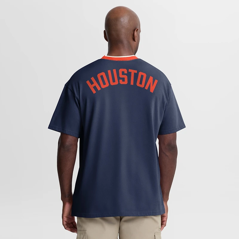Men's Nike Navy Houston Astros Cooperstown Collection Ringer T-Shirt