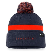 Bonnet en tricot à revers Nike Houston Astros Hometown Peak pour hommes avec pompon