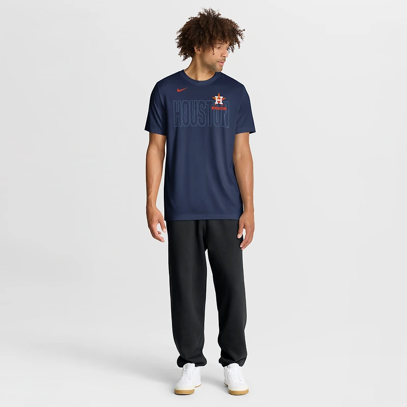 T-shirt Nike Dri-FIT bleu marine pour homme, Houston Astros, Knockout Team Legend