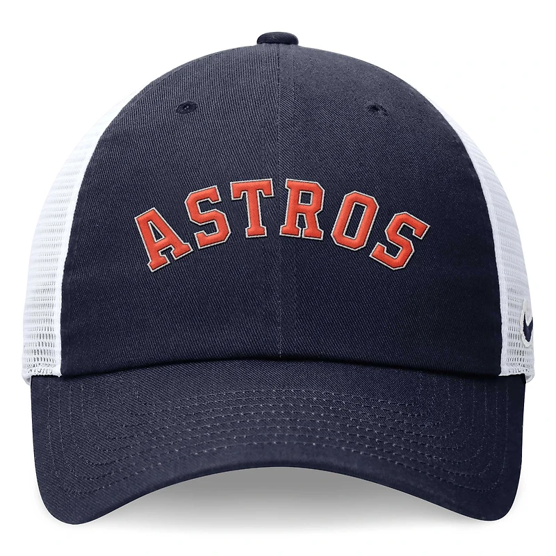 Casquette de camionneur ajustable Nike bleu marine Houston Astros Wordmark pour homme