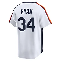 Maillot Nike Nolan Ryan pour homme Houston Astros Throwback Cooperstown Collection Limited Blanc