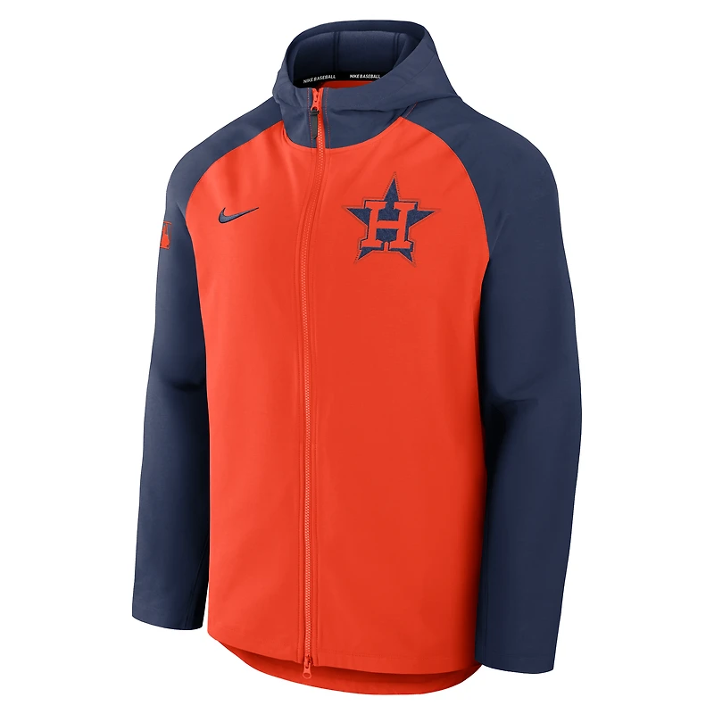 Men's Nike Orange/Navy Houston Astros Authentic Collection Raglan Performance Full-Zip Jacket