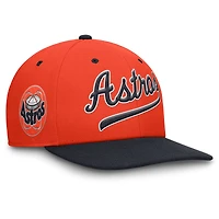 Casquette Nike Pro Performance Snapback Orange/Bleu marine Houston Astros Cooperstown Collection pour homme