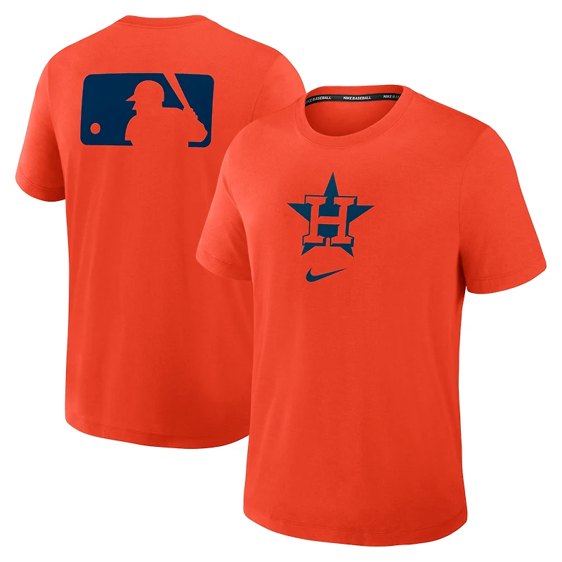 Men's Nike Orange Houston Astros Authentic Collection Early Work Tri-Blend Dri-FIT T-Shirt