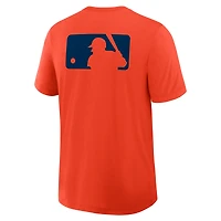 T-shirt Nike pour homme, collection authentique Houston Astros, orange, Early Work, mélange de trois matières et technologie Dri-FIT