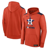 Sweat à capuche Nike Orange Houston Astros Authentic Collection Performance pour homme