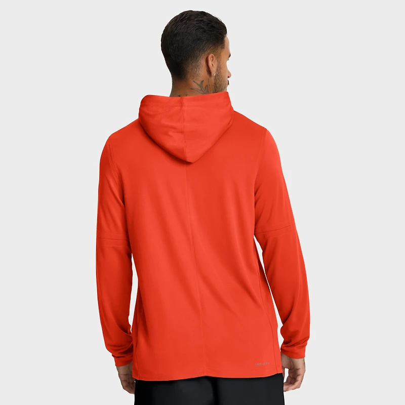 T-shirt à capuche manches longues Nike orange Houston Astros City Connect Dri-FIT pour homme