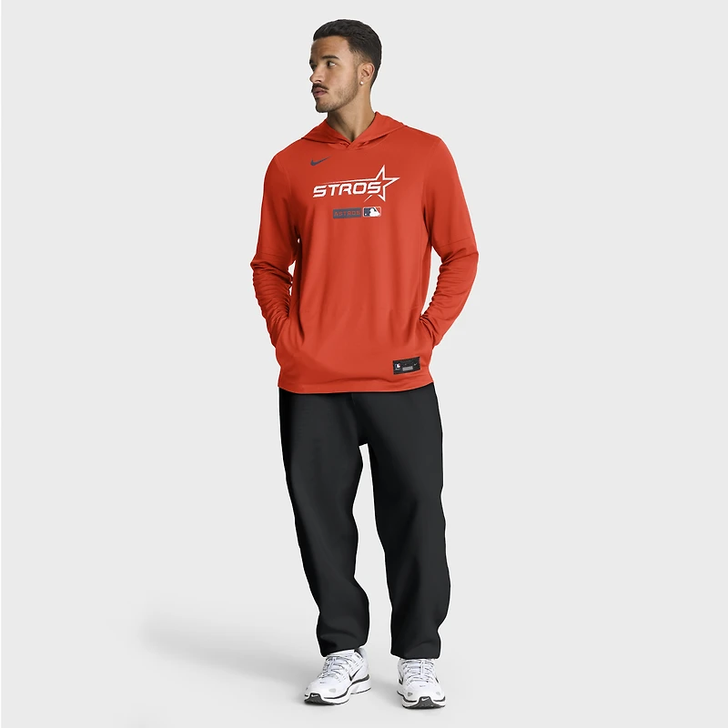Men's Nike Orange Houston Astros City Connect Dri-FIT Long Sleeve Hooded T-Shirt