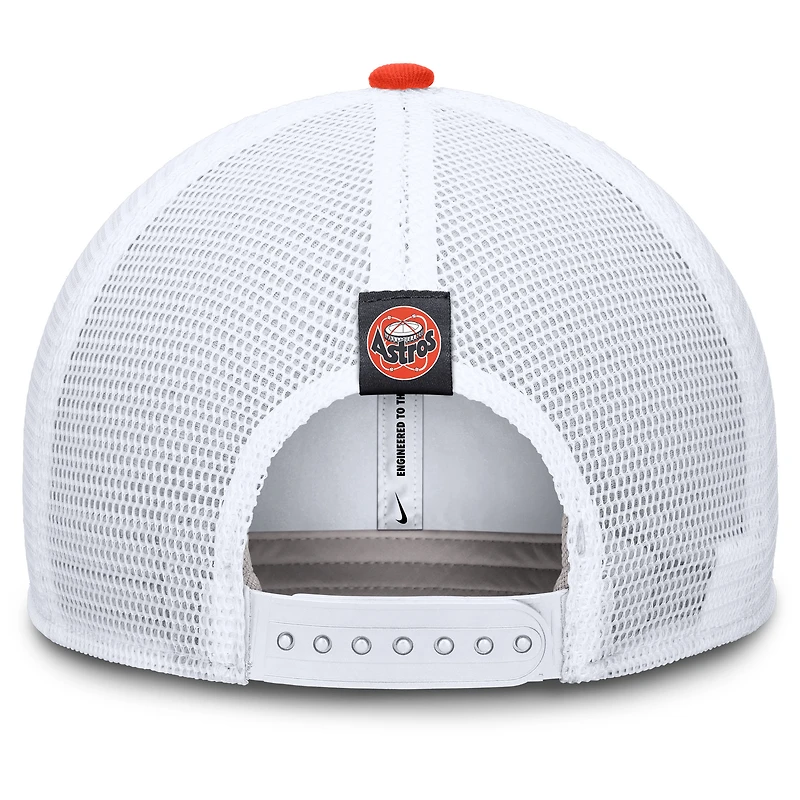 Casquette ajustable Rise Trucker de la collection Cooperstown des Houston Astros de Nike Orange pour homme
