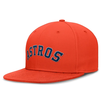Men's Nike Orange Houston Astros Wordmark Dri-FIT Round Bill True Fitted Hat