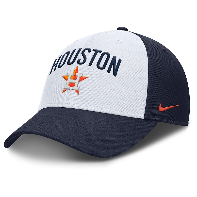 Casquette ajustable Nike Houston Astros Club Performance pour homme, blanc/bleu marine