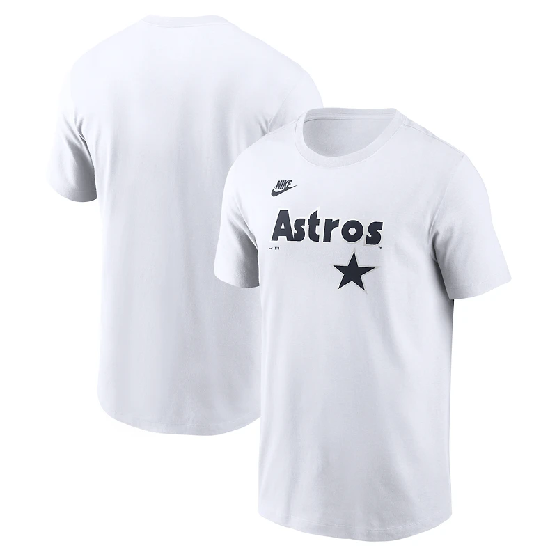 T-shirt Nike blanc pour homme, logo Houston Astros Cooperstown Collection
