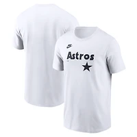 T-shirt Nike blanc pour homme, logo Houston Astros Cooperstown Collection