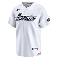 Maillot Nike blanc rétro des Houston Astros pour homme, collection limitée Cooperstown