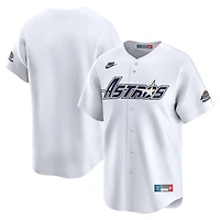 Maillot Nike blanc rétro des Houston Astros pour homme, collection limitée Cooperstown