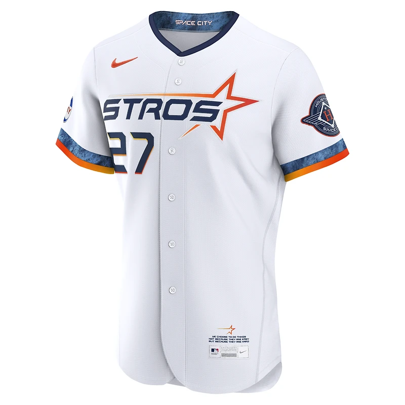 Men's Nike White Jose Altuve Houston Astros City Connect Authentic Sponsor Patch Jersey