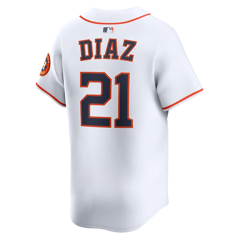 Maillot de joueur alternatif Nike Yainer Diaz blanc des Houston Astros pour homme