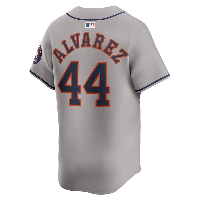 Maillot de joueur Nike Yordan Alvarez gris Houston Astros Road Limited pour homme