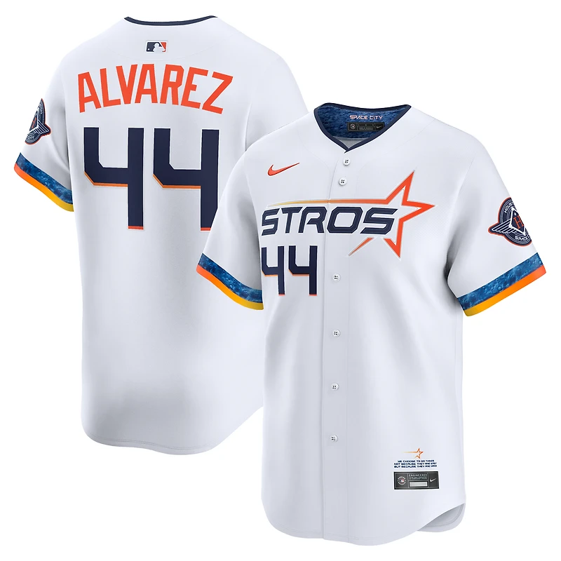 Maillot Nike Yordan Alvarez pour homme, blanc, Houston Astros, City Connect 2025, édition limitée