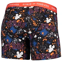 Lot de 2 boxers Super Fit Houston Astros pour homme Paire voleurs Noir/orange
