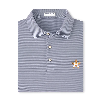 Polo Peter Millar bleu marine à rayures jubilé des Houston Astros pour homme