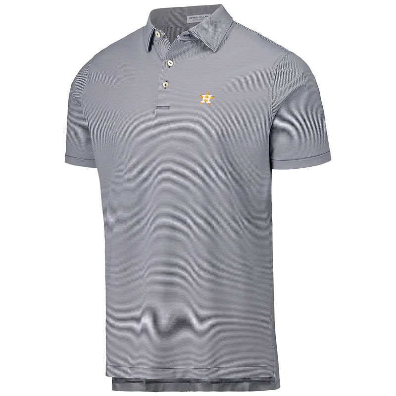 Men's Peter Millar Navy Houston Astros Jubilee Stripe Stretch Jersey Polo