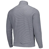 Men's Peter Millar Navy Houston Astros Perth Sugar Stripe Performance Quarter-Zip Top