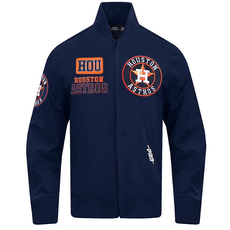 Veste entièrement zippée en sergé Pro Standard pour hommes, bleu marine, Houston Astros Area Code