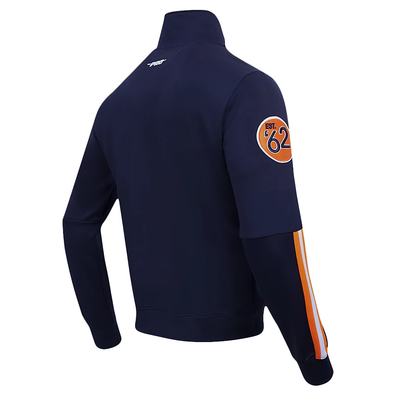 Veste de survêtement entièrement zippée Pro Standard bleu marine Houston Astros Fast Lane pour hommes