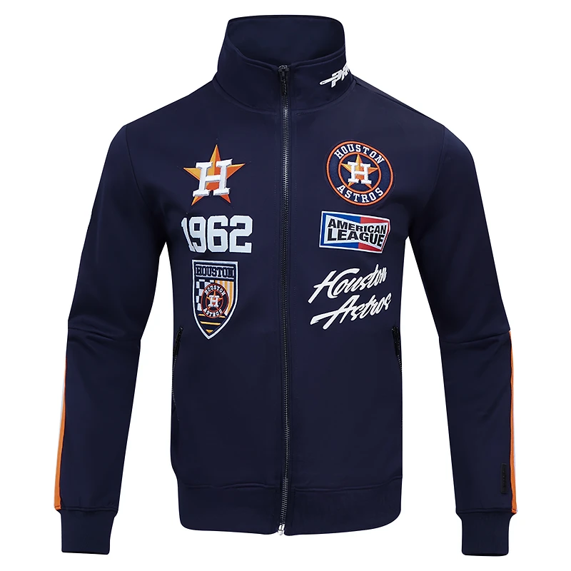 Men's Pro Standard Navy Houston Astros Fast Lane Full-Zip Track Jacket