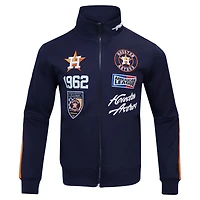 Men's Pro Standard Navy Houston Astros Fast Lane Full-Zip Track Jacket